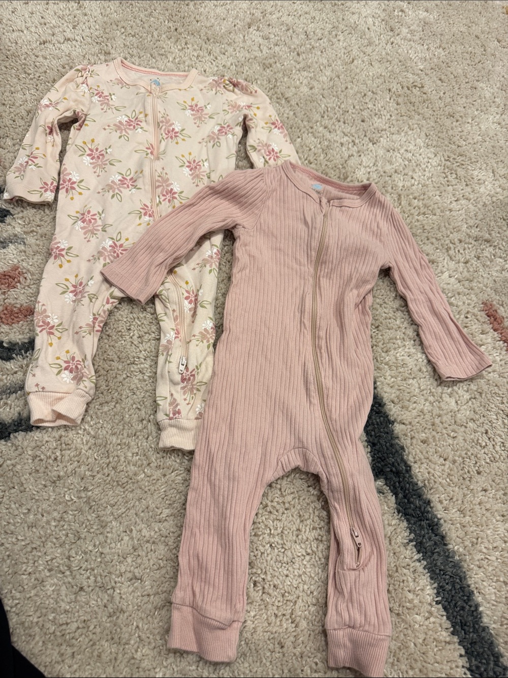 Set of 2 Cloud Island One-Piece Zipper Romper